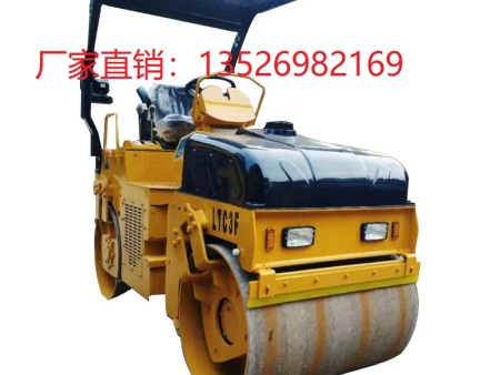 双钢齿轮传动3吨压路机